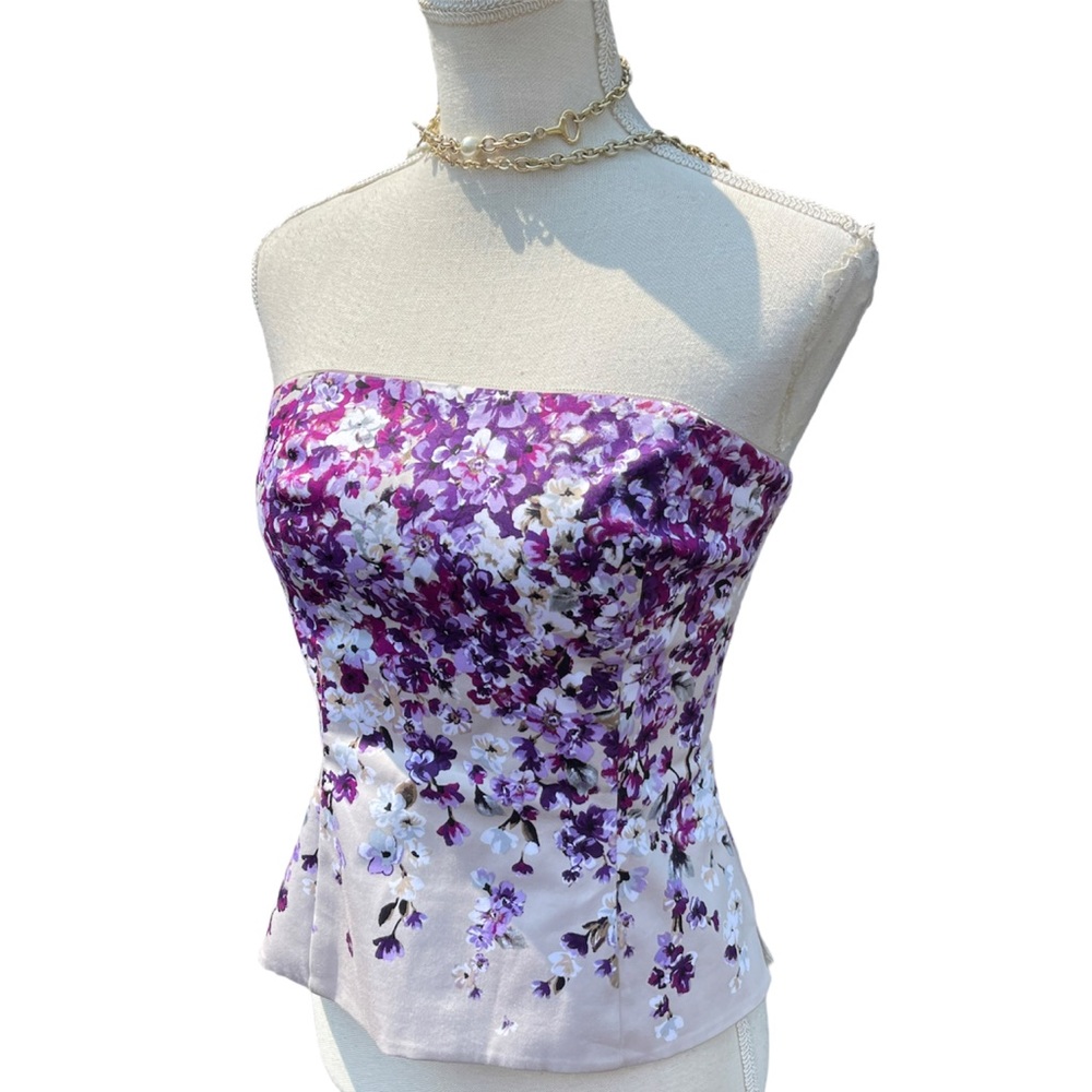 White house black market floral tube top - Picture 3 of 7